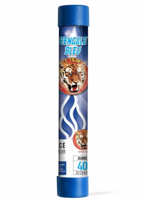 torche à main bleue, flamme bengale bleue, torche fumigene bleu, Torche à Main Bleue – Flamme de Bengale, 40 Secondes
