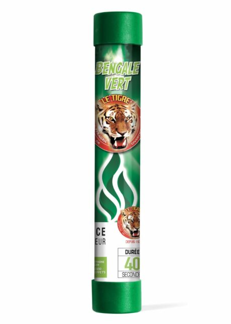 torche à main verte, torche fumigene verte, flamme bengale verte, Torche à Main Verte – Flamme de Bengale, 40 Secondes
