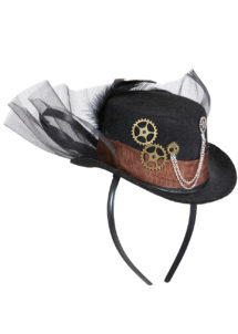 chapeau steampunk, accessoire steampunk, chapeau haut de forme, serre tête steampunk