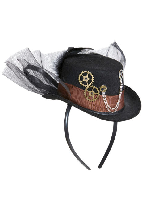 chapeau steampunk, accessoire steampunk, chapeau haut de forme, serre tête steampunk, Chapeau Steampunk, Serre Tête