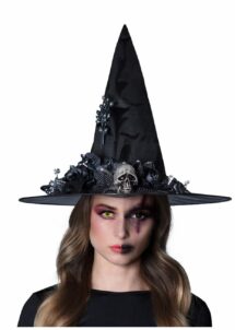 chapeau de sorcière crâne, chapeau de sorcière Halloween femme, beau chapeau de sorcière, Chapeau de Sorciere Crane