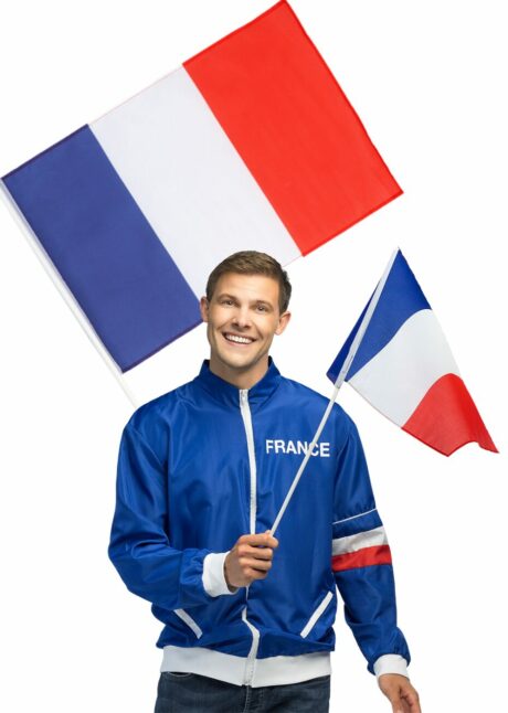 Drapeau France sur bâton, drapeau français, drapeau France supporter, Drapeau France sur bâton 30 x 45 cm