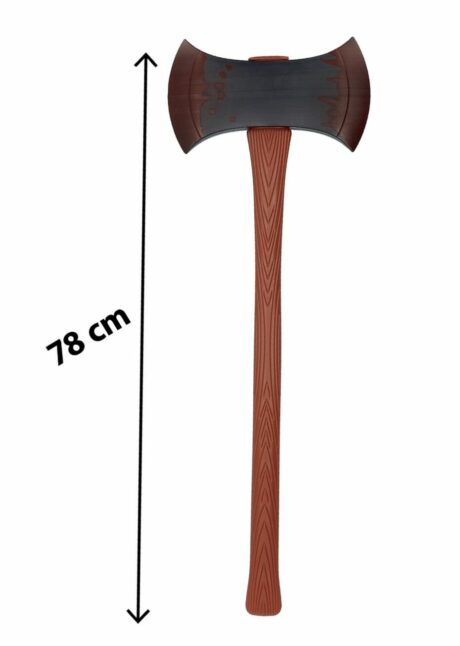 hache de viking, hache double lame, hache ensanglantée, hache grand modèle, Hache Ensanglantée, Double Lame, 78 cm