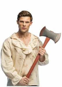 hache de viking, hache double lame, hache ensanglantée, hache grand modèle, Hache Ensanglantée, Double Lame, 78 cm