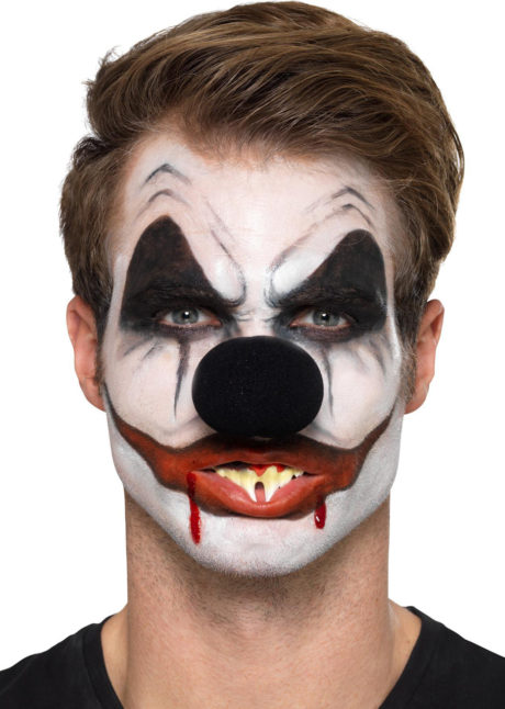 kit maquillage clown halloween, effets spéciaux maquillage halloween, kit de maquillage clown, Kit de Maquillage Clown Sinistre, Noir et Blanc