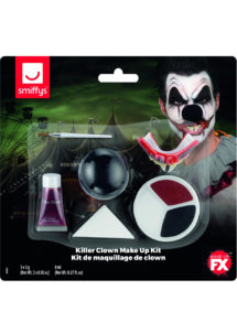 kit maquillage clown halloween, effets spéciaux maquillage halloween, kit de maquillage clown