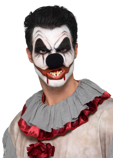 kit maquillage clown halloween, effets spéciaux maquillage halloween, kit de maquillage clown, Kit de Maquillage Clown Sinistre, Noir et Blanc