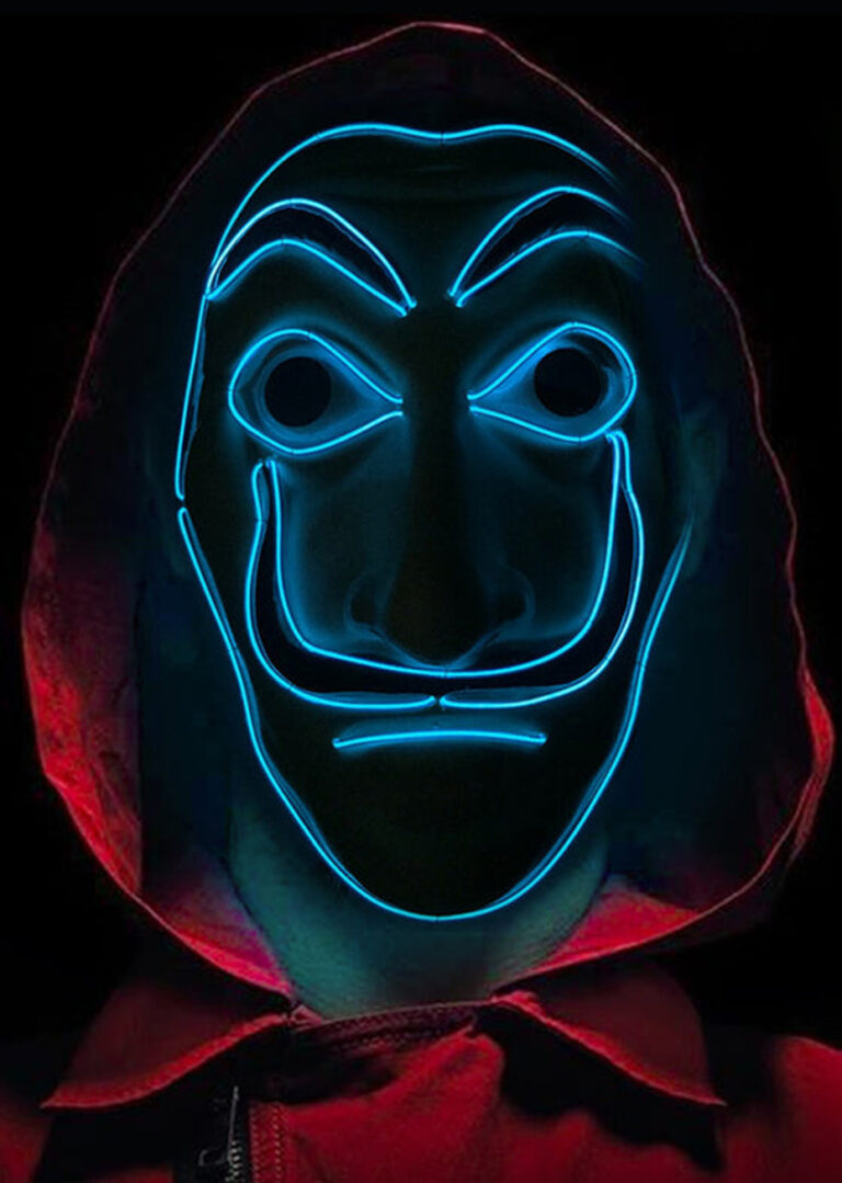 Masque Casa de Papel, Masque Dali, Lumineux Aux Feux de la Fête Paris