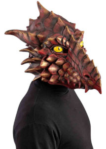 masque de dragon, masque halloween dragon, masques animaux latex, Masque de Dragon Rouge, en Latex