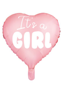 ballon baby shower, ballon baby shower, ballon naissance fille, Ballon Baby Shower, Coeur It’s a Girl, en Aluminium