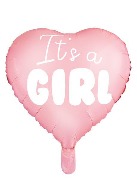 ballon baby shower, ballon baby shower, ballon naissance fille, Ballon Baby Shower, Coeur It’s a Girl, en Aluminium