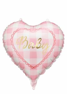 ballon coeur rose baby, ballon coeur baby shower, ballon baby fille