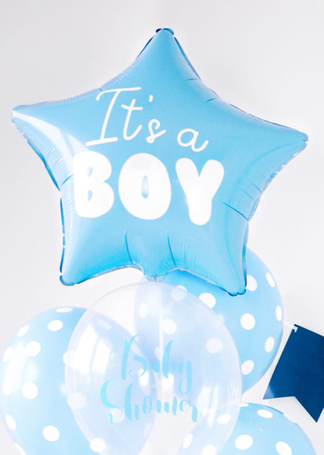 ballon baby shower garçon, ballon hélium, ballon à l'hélium, ballon naissance garçon, décorations baby shower garçon, Ballon Baby Shower, Etoile It’s a Boy, en Aluminium