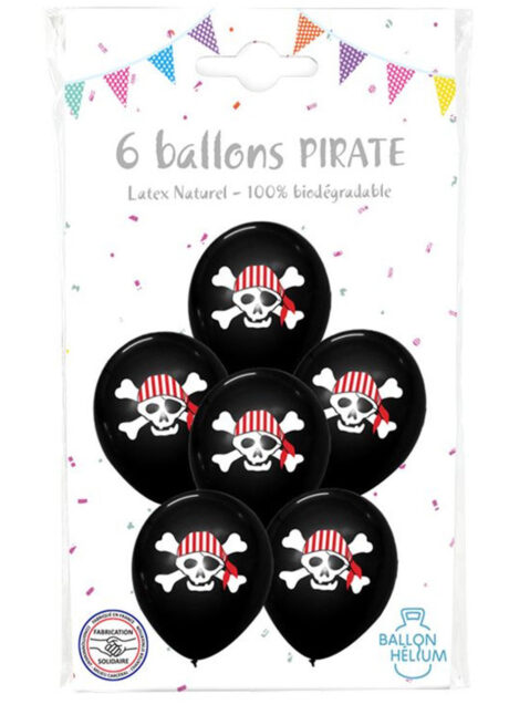 ballons baudruche, ballons pirates, ballons hélium, ballons enfants, Ballons Imprimés Pirates Kids, en Latex