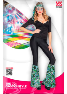 bandeau jambières disco, accessoire pattes d'éléphant, accessoires disco