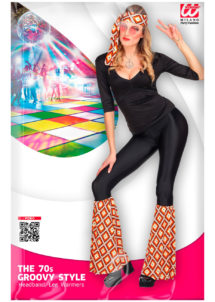 bandeau jambières disco, accessoire pattes d'éléphant, accessoires disco