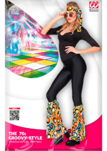 bandeau jambières disco, accessoire pattes d'éléphant, accessoires disco