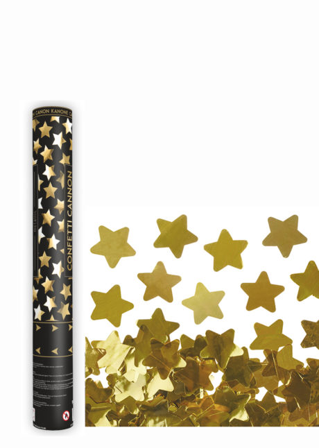canon à confettis étoiles, canon confettis dorées, canons à confettis, Canon à Confettis, Etoiles Dorées, 40 cm
