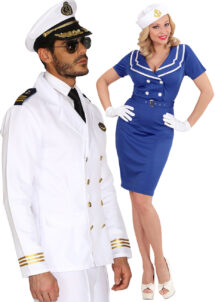 déguisements couples, déguisements duo, déguisements capitaine de marine, déguisements uniformes