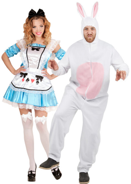 déguisement couple, déguisement duo, couple Alice et lapin, Déguisements Couple, Alice et Lapin
