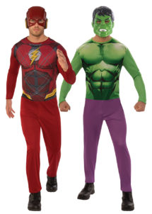 déguisements couples, déguisements duos, déguisements super héros, déguisement Hulk, déguisement flash, Déguisements Couple, Hulk et Flash