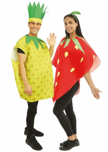 déguisements couples, déguisements duo, déguisement fraise, déguisement ananas, Déguisements Couple, Fraise et Ananas