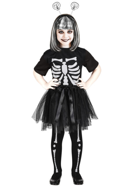 déguisement squelette fille, costume squelette halloween fille, Déguisement de Squelette, Tutu + Top, Fille