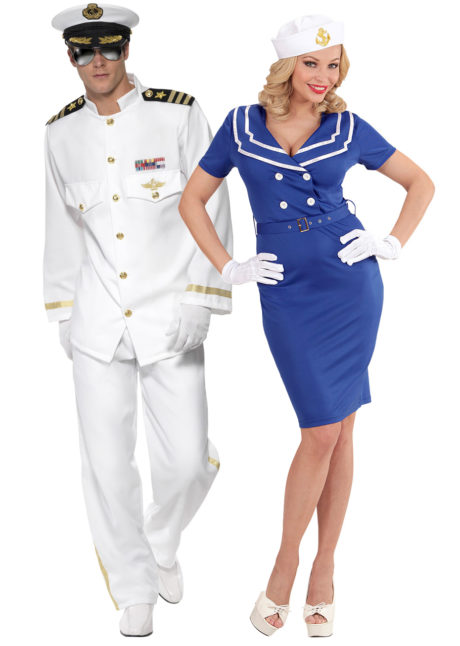 déguisements couples, déguisements duo, déguisements capitaine de marine, déguisements uniformes, Déguisements Couple, Capitaines de Marine