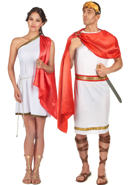 déguisements couples, déguisements romain et romaine, déguisements duos romains, Déguisements Couple, Romains Toges Courtes