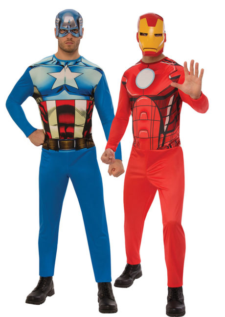 déguisements couples, déguisements duos, déguisements super héros, déguisement Captain America, déguisement Iron man, Déguisements Couple, Captain America et Iron Man