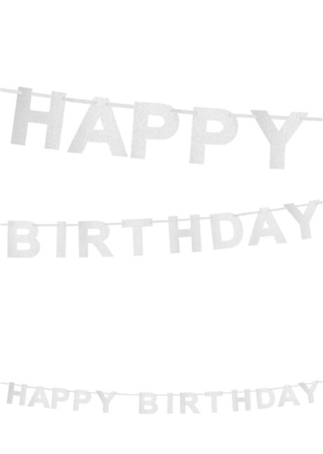 guirlande anniversaire argent, guirlande happy birthday paillettes argent, Guirlande Anniversaire, Happy Birthday Argent