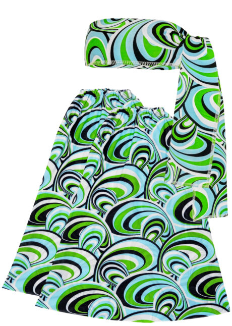 jambières disco, jambières hippie, jambières pattes d'eph, Jambières Pattes d’Eph et Bandeau, Groovy Waves