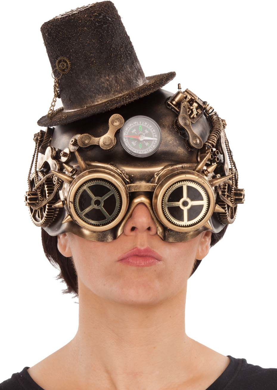 Masque Steampunk Luxe, avec Chapeau - Aux Feux de la Fête - Paris