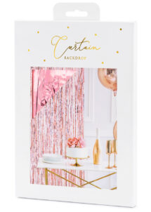 rideau lamé rose gold, rideau rose gold, décorations rose gold, Rideau de Fête, Lame Rose Gold