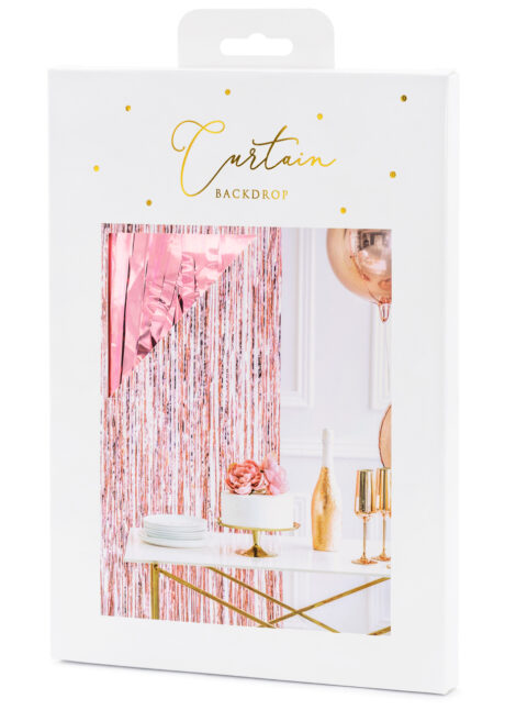 rideau lamé rose gold, rideau rose gold, décorations rose gold, Rideau de Fête, Lame Rose Gold