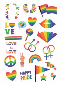 faux tatouages pride, faux tatouages arc en ciel, tatouages gay pride, Faux Tatouages Arc-en-Ciel Gay Pride