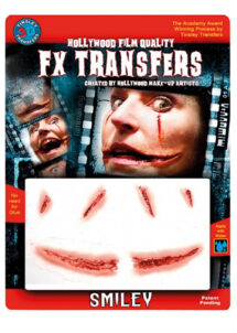blessures halloween, maquillage blessures, fausses blessures cutter, blessures fx, blessures 3D, sourire de l'ange