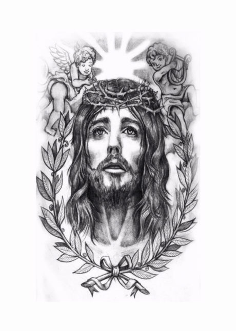 faux tatouages, tatouages éphémères, tatouages autocollants, tatouage jésus, Faux Tatouages, Jésus Ressuscité