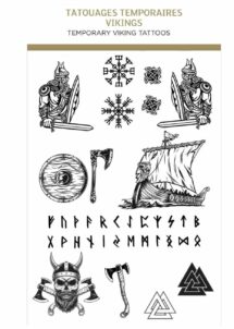 faux tatouages viking, faux tatouage guerrier, tatouage éphémère viking, Faux Tatouages Viking – Guerriers et Runes