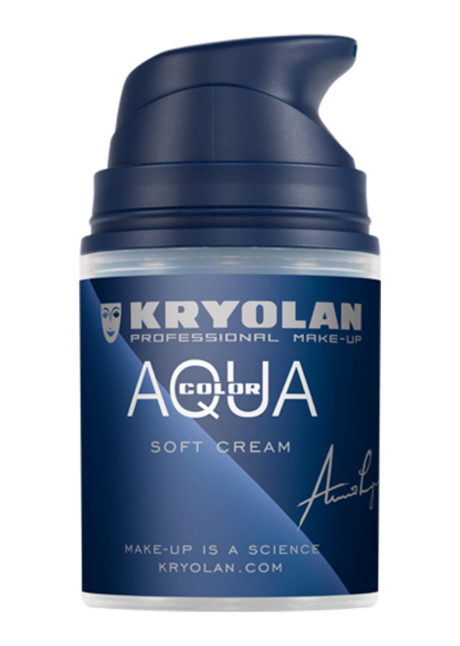creme de maquillage, peinture corps et visage, peinture maquillage blanc, Aquacolor Crème Blanche, 50 ml, Kryolan