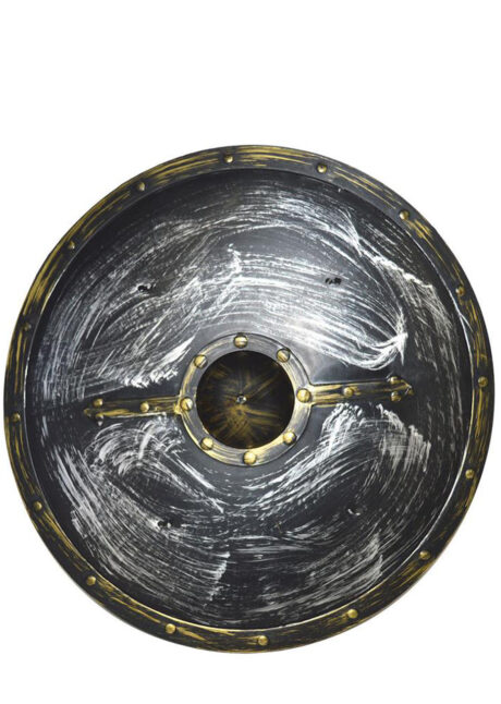 Bouclier Fer Vieilli avec Pointe – 45 cm – Accessoire Médiéval, Bouclier avec Pointe, 45 cm
