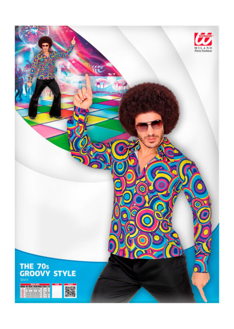 chemise disco homme, déguisement disco, Chemise Disco, Groovy 70, Bulles Psyché