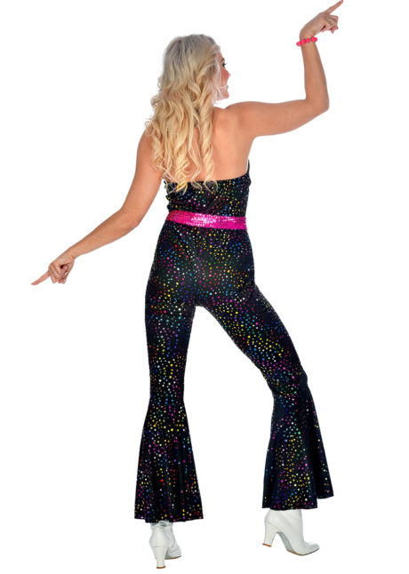 combinaison disco, déguisement disco femme, Déguisement Disco, Combinaison Noire Paillettes