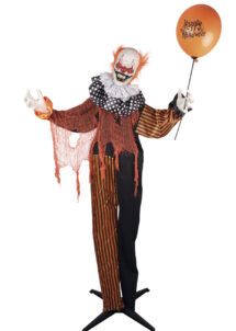 décoration clown, clown maléfique, décoration halloween grand modèle, Clown Maléfique Animé, sur Pied, 166 cm