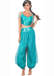 déguisement de jasmine femme, déguisement oriental femme, déguisement danseuse orientale, Déguisement Danseuse Princesse Orientale Turquoise