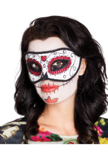 masque squelette mexicain, masque de déguisement, masque mexicain halloween, accessoire déguisement halloween masque, masque dia de los muertos, masque dia de la muerte, masque halloween, masque halloween day of death, jour des morts mexicain, masque jour de morts adulte, masque halloween femme