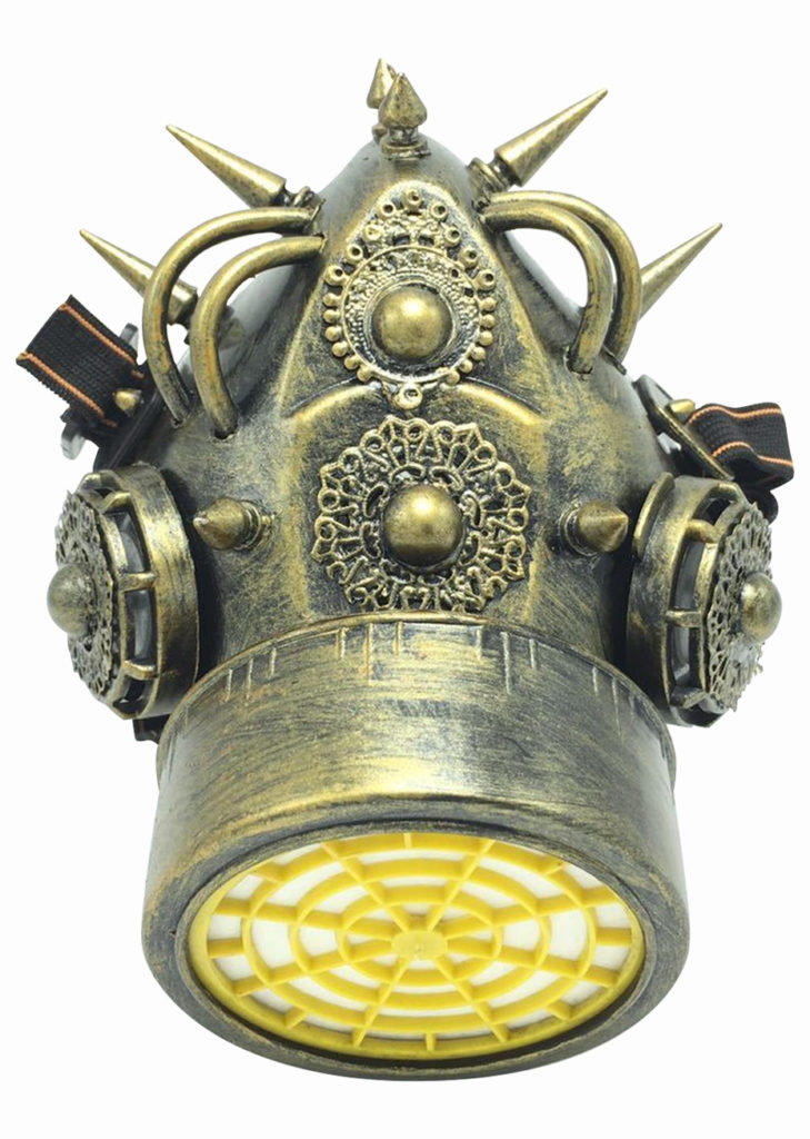 Masque à Gaz Steampunk Noir Avec Tubes