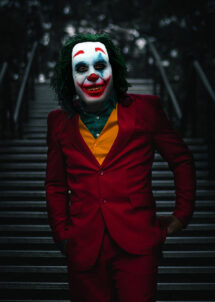 masque du joker halloween, masque joker en latex, déguisement du joker
