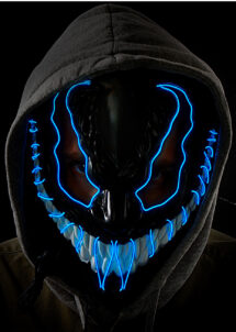 masque lumineux, masque led, masque halloween