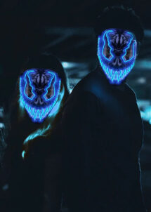 masque lumineux, masque led, masque halloween
